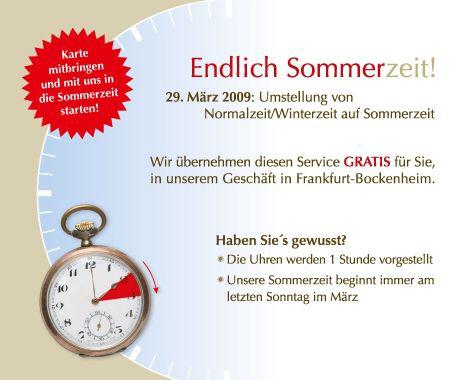 Unser Service zur Sommerzeit!